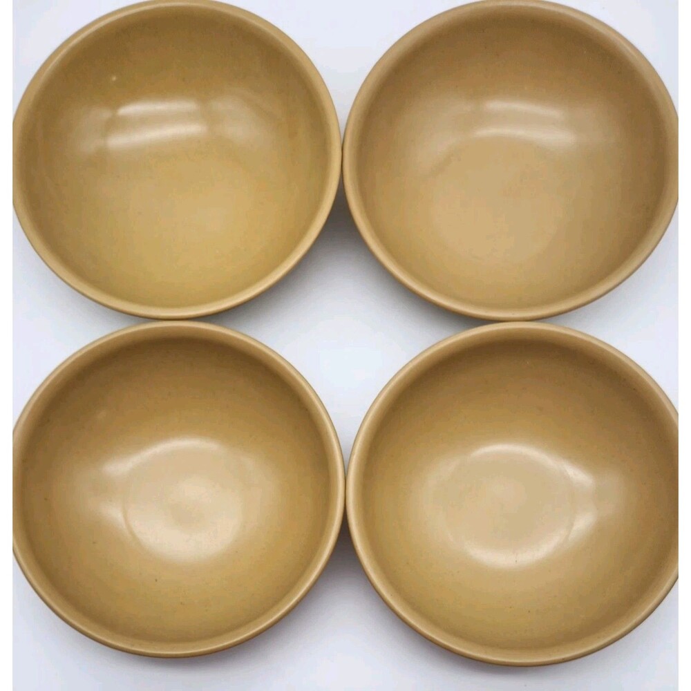 Vintage Set (4) 8" Vollrath Melamine Brown Pasta/Salad/Rice Bowl  Made In USA